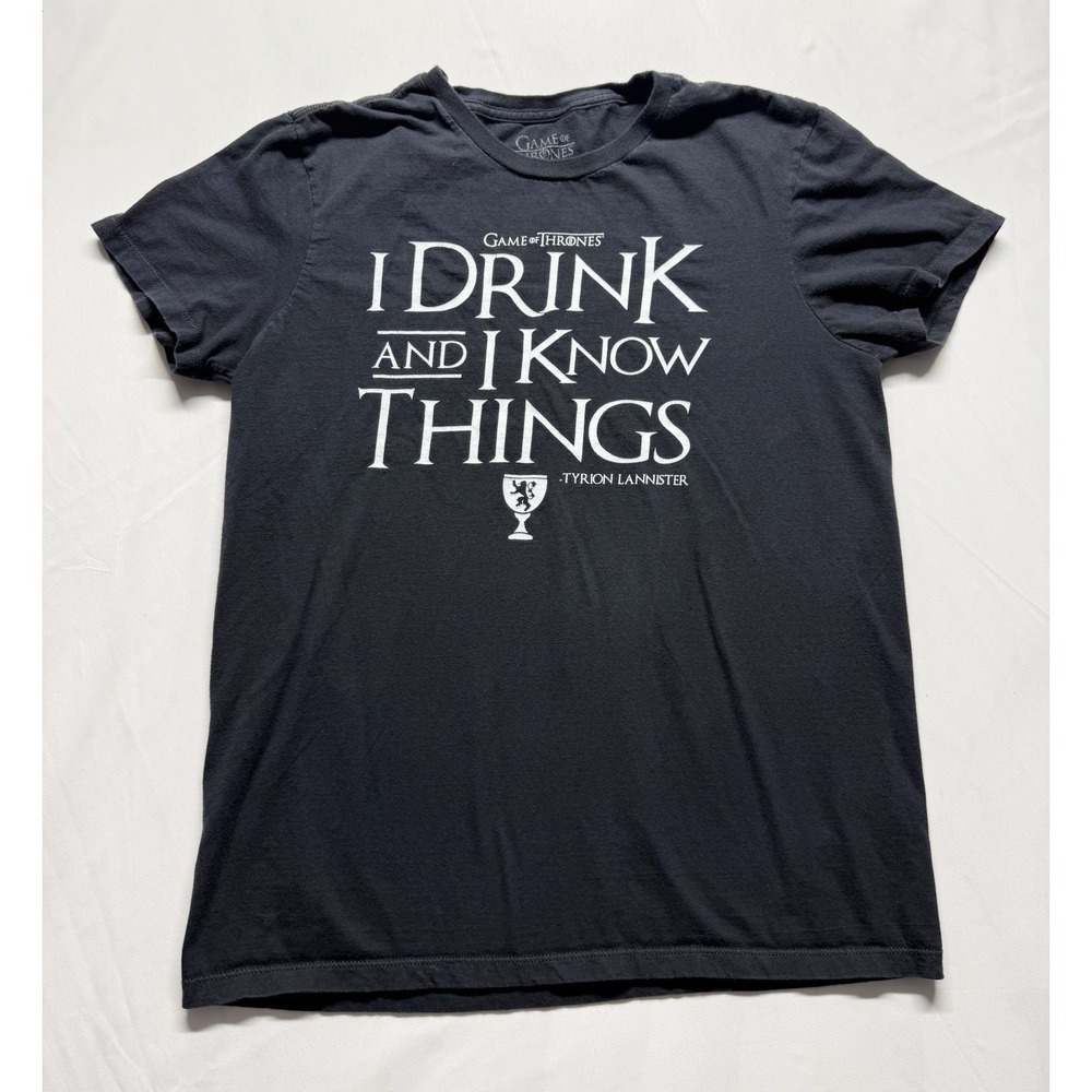 Game of Thrones Tyrion Quote T Shirt Men's M Black HBO Graphic Tee